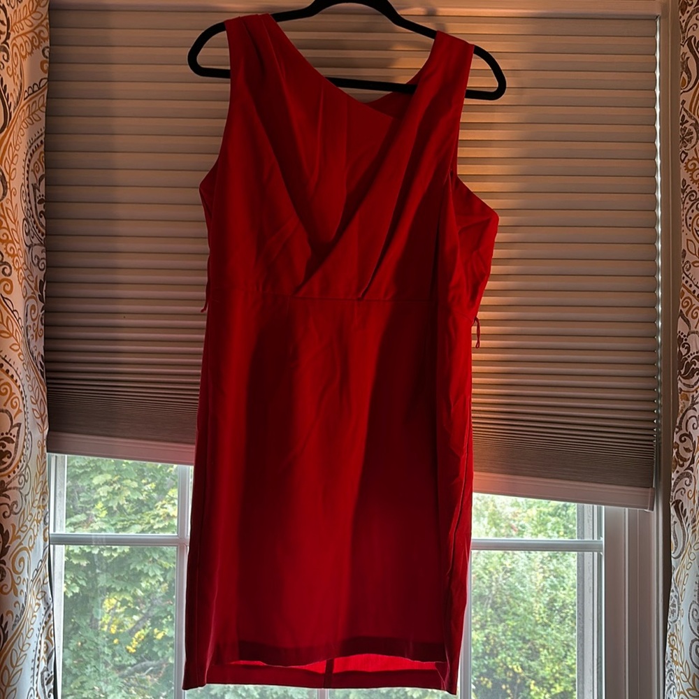Red zip up red dress, Missing belt